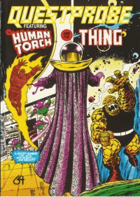 Questprobe: The Human Torch and the Thing Commodore 64 box art